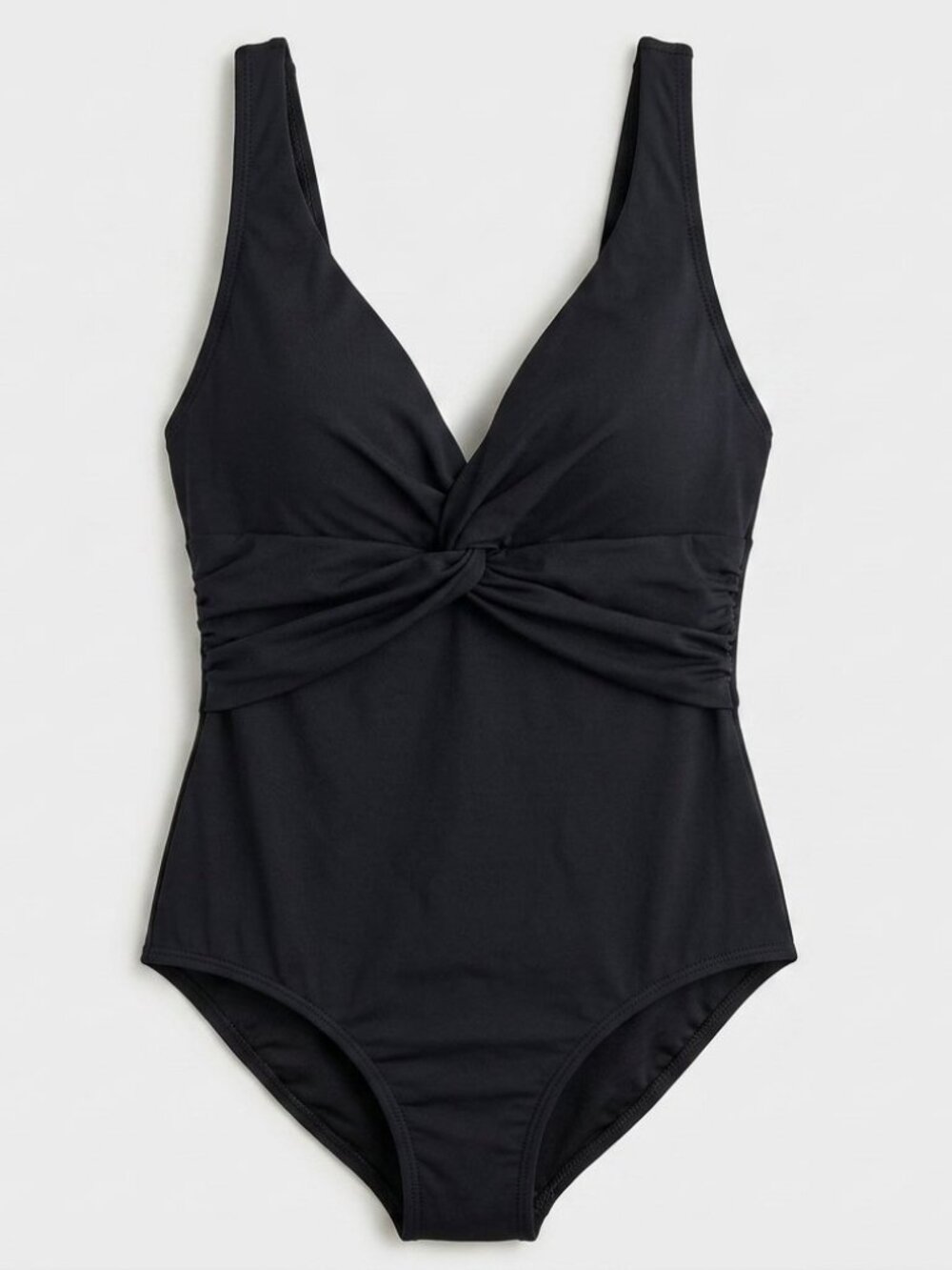 J.Crew Twist Front One Piece Swimsuit Black Size 6